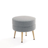 Bailey Ottoman in Grey with Gold Feet- Set of 2 2-OT003-GY Manhattan Comfort