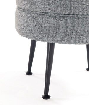 Bailey Ottoman in Grey with Black Feet- Set of 2 2-OT003-GYB Manhattan Comfort