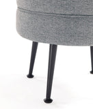 Bailey Ottoman in Grey with Black Feet- Set of 2 2-OT003-GYB Manhattan Comfort