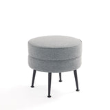 Bailey Ottoman in Grey with Black Feet- Set of 2 2-OT003-GYB Manhattan Comfort