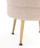 Bailey Ottoman in Oatmeal with Gold Feet- Set of 2 2-OT003-OT Manhattan Comfort