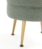 Bailey Ottoman in Sage Green with Gold Feet- Set of 2 2-OT003-SG Manhattan Comfort