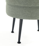 Bailey Ottoman in Sage Green with Black Feet- Set of 2 2-OT003-SGB Manhattan Comfort