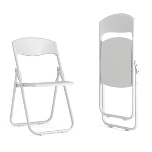 English Elm 2 Pack HERCULES Series Durable Folding Chairs for Events, High Capacity, Ergonomic Comfort & Storage White 2-RUT-I-WHITE-GG
