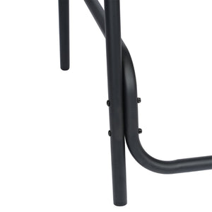 English Elm Lila Set of 2 Commercial-Grade Indoor-Outdoor Rattan Barstools with Durable Aluminum Frame Design Black 2-SDA-AD632032R-BK-GG