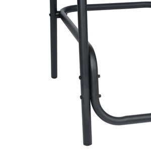 English Elm Lila Set of 2 Commercial-Grade Indoor-Outdoor Rattan Barstools with Durable Aluminum Frame Design Medium Brown 2-SDA-AD632032R-DK-BN-GG