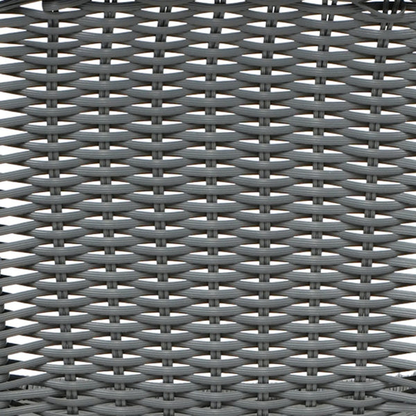 English Elm Lila Set of 2 Commercial-Grade Indoor-Outdoor Rattan Barstools with Durable Aluminum Frame Design Gray 2-SDA-AD632032R-GY-GG