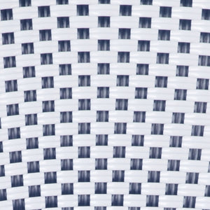 English Elm Lourdes Set of 2 Stackable Bistro Counter Stools for Indoor/Outdoor Use, Commercial Grade Comfort White & Navy/Natural Frame 2-SDA-AD642001-F-CS-WHNVY-NAT-GG