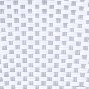 English Elm Lourdes Set of 2 Stackable Bistro Chairs for Indoor/Outdoor Use, Durable Aluminum Frame & Rattan Seat White & Gray/Natural Frame 2-SDA-AD642001-F-WHGY-NAT-GG