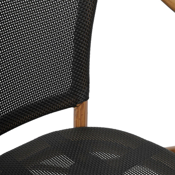 English Elm 2 Pack Marseille Bistro Chairs for Indoor/Outdoor Dining - Stylish, Durable, and Space-Saving Design Black/Natural Frame 2-SDA-ADS642108-BK-NAT-GG