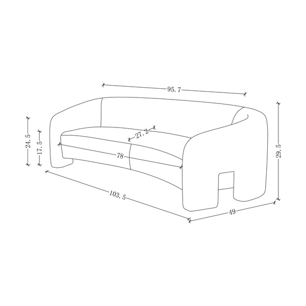 2-Piece Sylvia Sofa and Accent Chair in Angora 2-SFAC1770-AN Manhattan Comfort