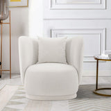 Manhattan Comfort Siri Modern Sofa and Accent Chair- Set of 2 Cream 2-SFAC5710-CR