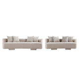 2-Piece Verandah 90.6" Sofa and 112" XL Sofa in Beige 2-SFLS1617-BE Manhattan Comfort