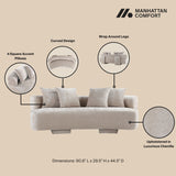 2-Piece Verandah 90.6" Sofa and 112" XL Sofa in Beige 2-SFLS1617-BE Manhattan Comfort