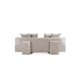 2-Piece Verandah 90.6" Sofa and 112" XL Sofa in Beige 2-SFLS1617-BE Manhattan Comfort