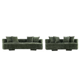 2-Piece Verandah 90.6" Sofa and 112" XL Sofa in Olive Green 2-SFLS1617-OG Manhattan Comfort