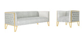 Vector Mid-Century Modern 2 Piece - Sofa and Arm Chair Set