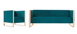 Trillium Mid-Century Modern 2 Piece - Sofa and Arm Chair Set