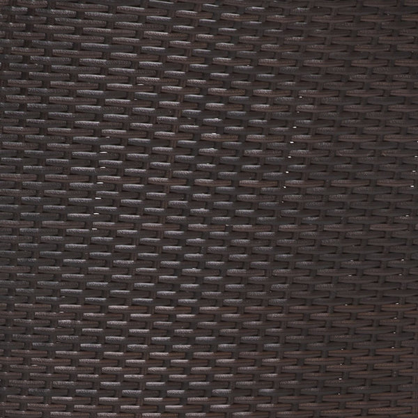 English Elm Maxim Set of 2 Stylish Stackable Wicker Dining Chairs with Arms - Weather-Resistant & Durable Design Espresso 2-TW-3WBE073-ESP-GG