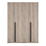 Lee Wardrobe Closet 1.0 in Rustic Grey - Set of 2 2-WC001-GY Manhattan Comfort