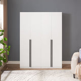 Lee Wardrobe Closet 1.0 in White - Set of 2 2-WC001-WH Manhattan Comfort