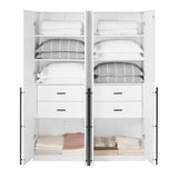 Lee Wardrobe Closet 1.0 in White - Set of 2 2-WC001-WH Manhattan Comfort