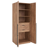 Lee 2-Piece Module Wardrobe 1.0 & 2.0 Closet in Golden Brown 2-WC0012-GB Manhattan Comfort