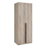 Lee 2-Piece Module Wardrobe 1.0 & 2.0 Closet in Rustic Grey 2-WC0012-GY Manhattan Comfort