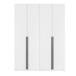 Lee 2-Piece Module Wardrobe 1.0 & 2.0 Closet in White 2-WC0012-WH Manhattan Comfort