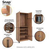 Lee 2-Piece Module Wardrobe 1.0 & 3.0 Closet in Golden Brown 2-WC0013-GB Manhattan Comfort