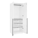 Lee 2-Piece Module Wardrobe 1.0 & 3.0 Closet in White 2-WC0013-WH Manhattan Comfort