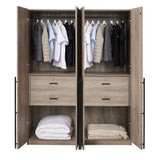 Lee Wardrobe Closet 2.0 in Rustic Grey - Set of 2 2-WC002-GY Manhattan Comfort