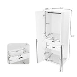 Lee Wardrobe Closet 2.0 in White - Set of 2 2-WC002-WH Manhattan Comfort