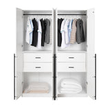 Lee Wardrobe Closet 2.0 in White - Set of 2 2-WC002-WH Manhattan Comfort