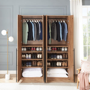 Lee Wardrobe Closet 3.0 in Golden Brown - Set of 2 2-WC003-GB Manhattan Comfort