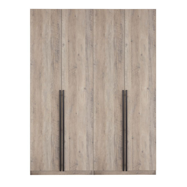 Lee Wardrobe Closet 3.0 in Rustic Grey - Set of 2 2-WC003-GY Manhattan Comfort