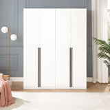 Lee Wardrobe Closet 3.0 in White - Set of 2 2-WC003-WH Manhattan Comfort