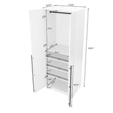 Lee Wardrobe Closet 3.0 in White - Set of 2 2-WC003-WH Manhattan Comfort