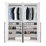 Lee Wardrobe Closet 3.0 in White - Set of 2 2-WC003-WH Manhattan Comfort