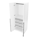 Lee Wardrobe Closet 3.0 in White - Set of 2 2-WC003-WH Manhattan Comfort