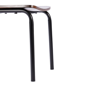 English Elm 2 Pack Cyprus Commercial-Grade Solid Wood Dining Chairs with Modern Black Metal Frames for Style Antique Copper 2-XU-CH10443-ANTCPR-GG