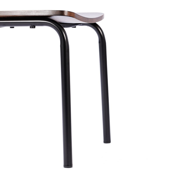 English Elm 2 Pack Cyprus Commercial-Grade Solid Wood Dining Chairs with Modern Black Metal Frames for Style Antique Copper 2-XU-CH10443-ANTCPR-GG