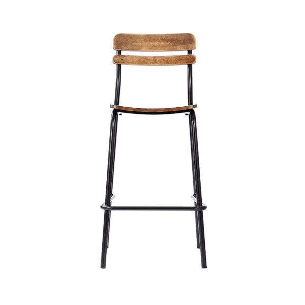 English Elm 2 Pack Cyprus Commercial Grade Solid Wood Bar Stools with Sturdy Black Metal Frames for Stylish Spaces Antique Copper 2-XU-CH10443B-ANTCPR-GG