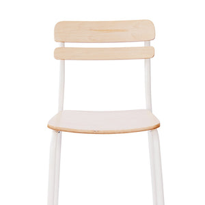 English Elm 2 Pack Cyprus Commercial Grade Solid Wood Bar Stools with Sturdy Black Metal Frames for Stylish Spaces Antique White 2-XU-CH10443B-ANTWHT-GG