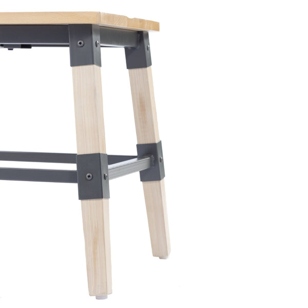 English Elm Jackson 2 Pack Commercial-Grade Rustic Wood Dining Chairs for Stylish High-Traffic Spaces Antique White 2-XU-DG-W0236-ANTWHT-GG