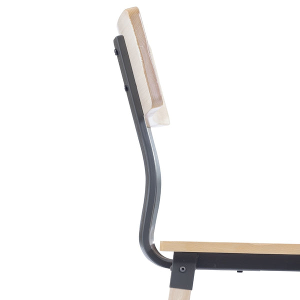 English Elm Jackson 2 Pack Commercial-Grade Rustic Wood Dining Chairs for Stylish High-Traffic Spaces Antique White 2-XU-DG-W0236-ANTWHT-GG