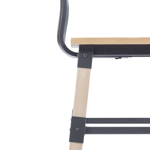 English Elm Jackson 2 Pack Commercial-Grade Rustic Wood Dining Chairs for Stylish High-Traffic Spaces Antique White 2-XU-DG-W0236-ANTWHT-GG