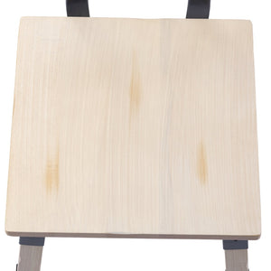 English Elm Jackson 2 Pack Commercial-Grade Rustic Wood Dining Chairs for Stylish High-Traffic Spaces Antique White 2-XU-DG-W0236-ANTWHT-GG