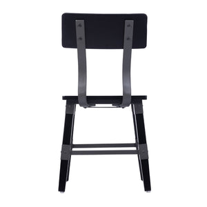 English Elm Jackson 2 Pack Commercial-Grade Rustic Wood Dining Chairs for Stylish High-Traffic Spaces Black 2-XU-DG-W0236-BLK-GG