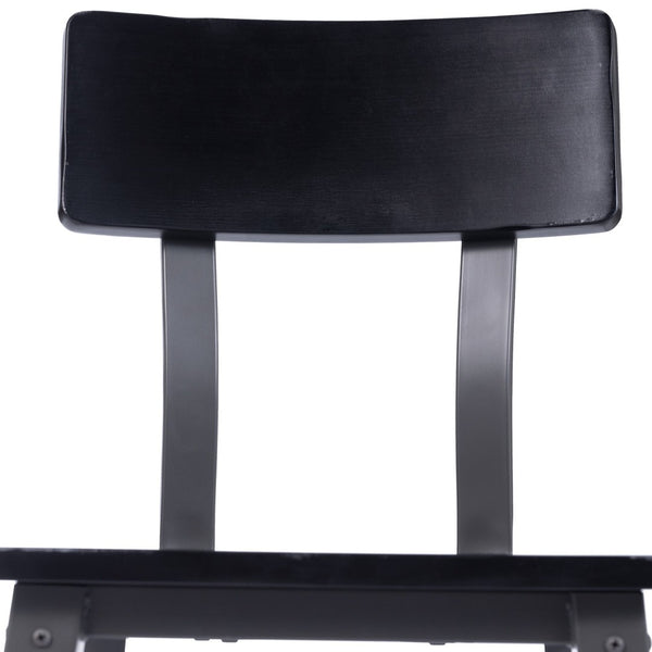 English Elm Jackson 2 Pack Commercial-Grade Rustic Wood Dining Chairs for Stylish High-Traffic Spaces Black 2-XU-DG-W0236-BLK-GG